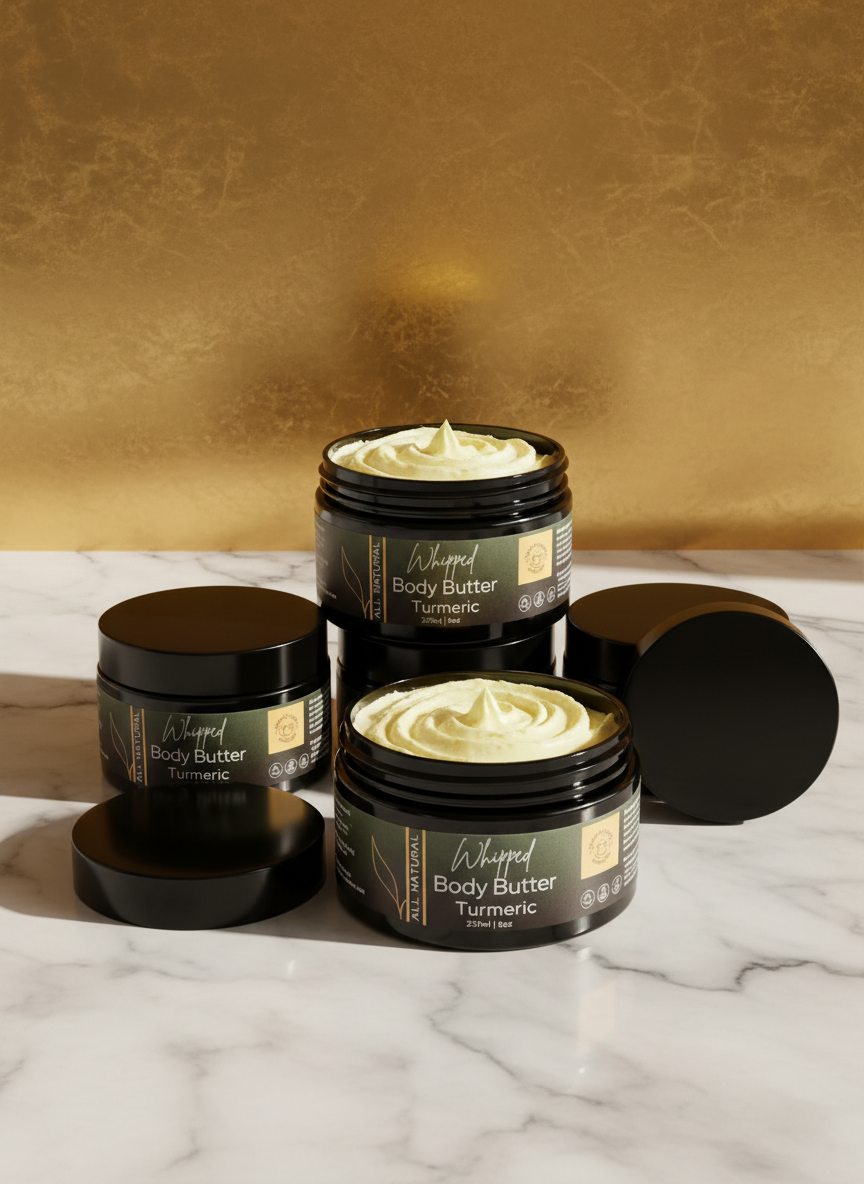 Whipped Turmeric Body Butter • Infused with Ginger