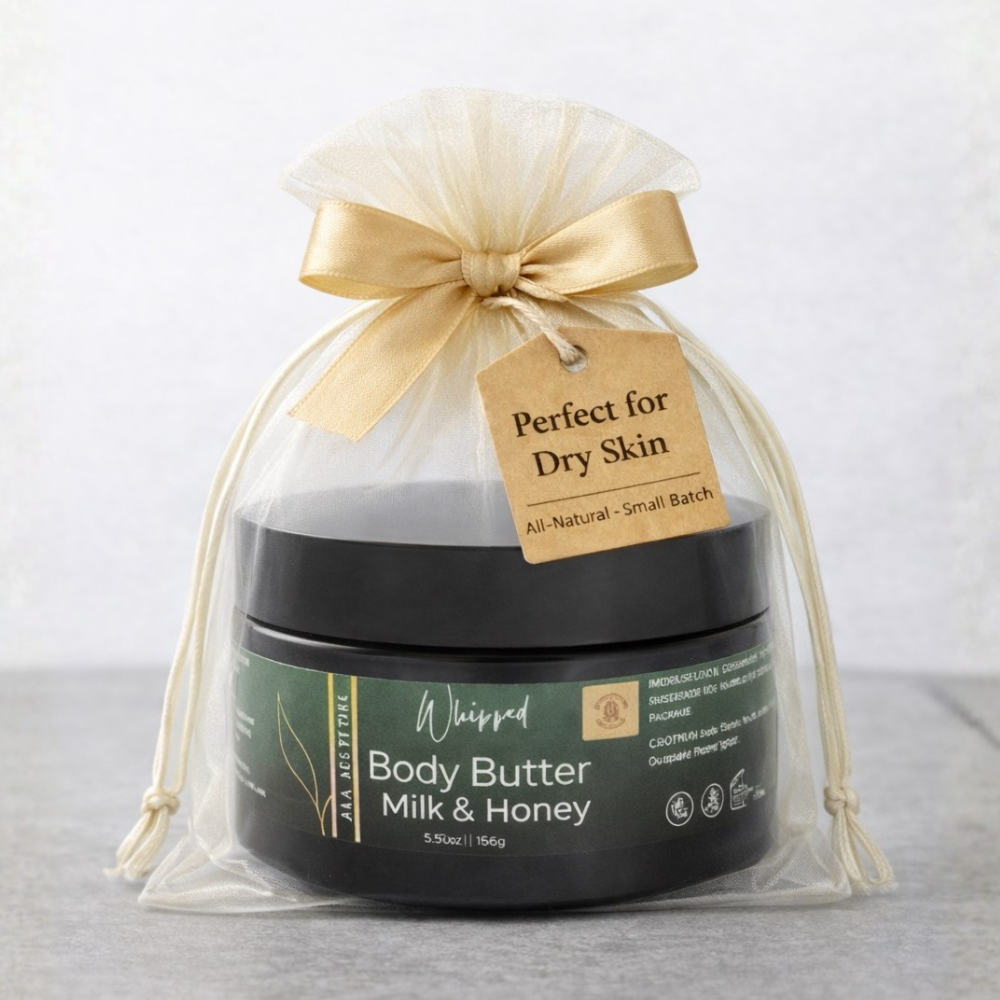 All Natural Whipped Body Butter – Milk & Honey (8 oz)