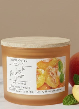 Peaches & Crème 3-wick| 16oz Soy Candle