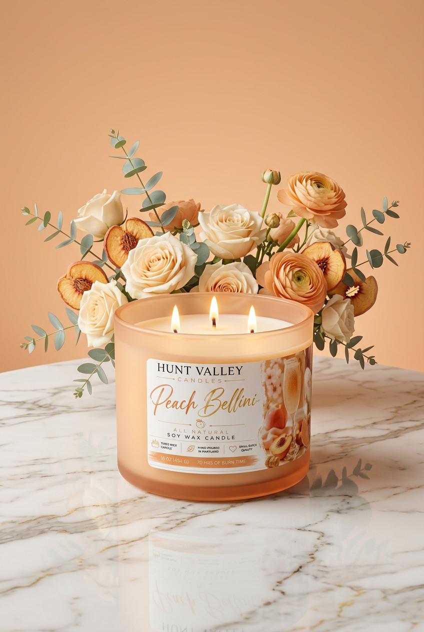 Peach Bellini | 16 oz Natural Soy Candle