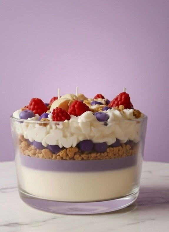 🫐 Blueberry Parfait Dessert Candle – 24oz, 3 Wick Soy Candle