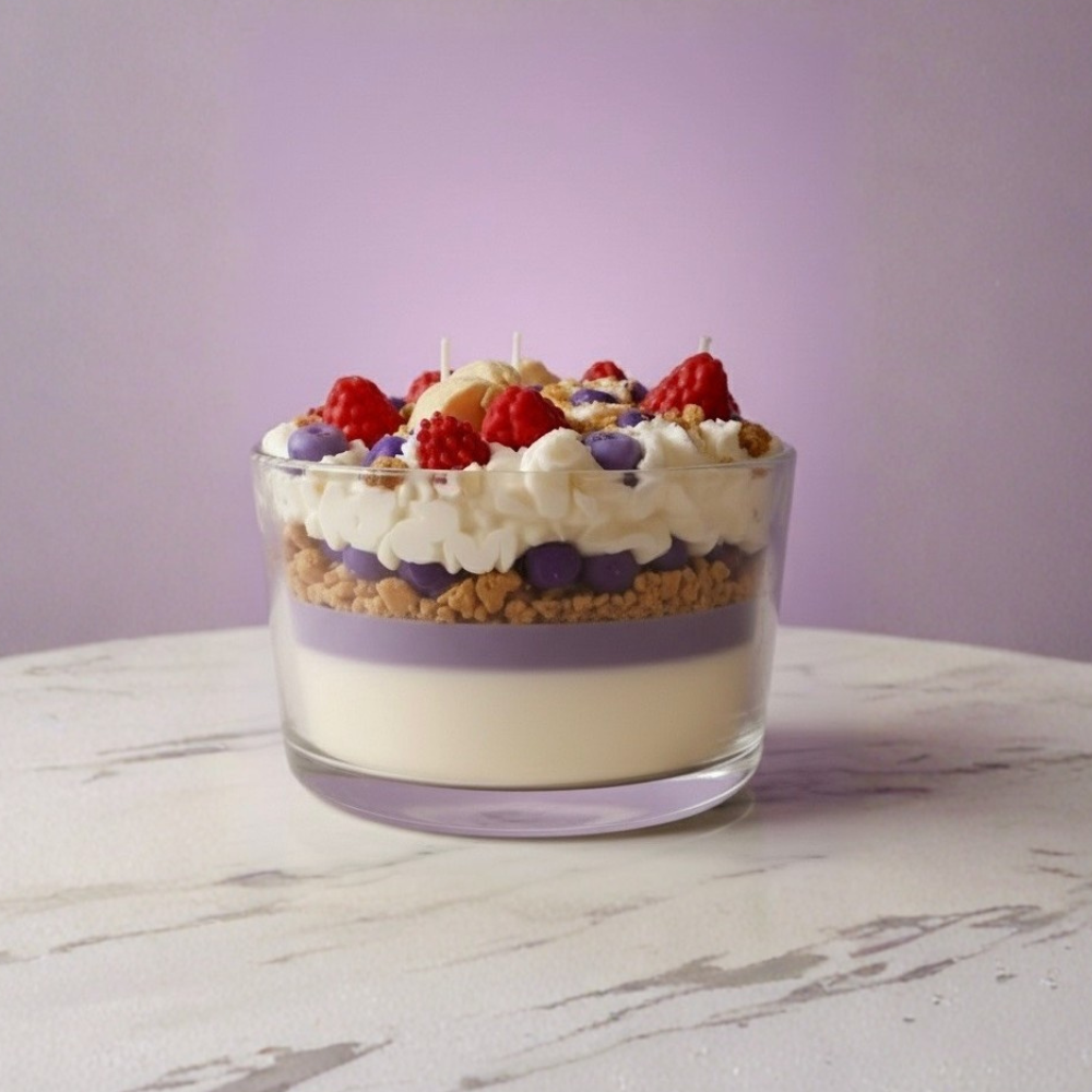 🫐 Blueberry Parfait Dessert Candle – 24oz, 3 Wick Soy Candle