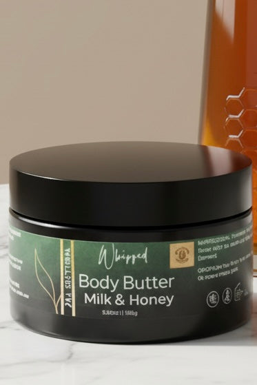 All Natural Whipped Body Butter – Milk & Honey (8 oz)