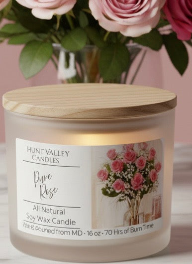 Pure Rose – 16oz | 3-Wick Soy Candle