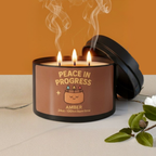 🧡Peace In Progress– Amber Soy Candle (24oz, 3-Wicks)