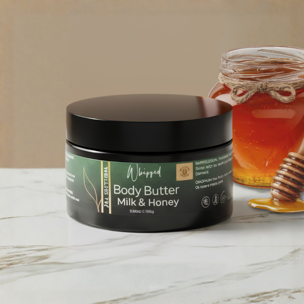 All Natural Whipped Body Butter – Milk & Honey (8 oz)