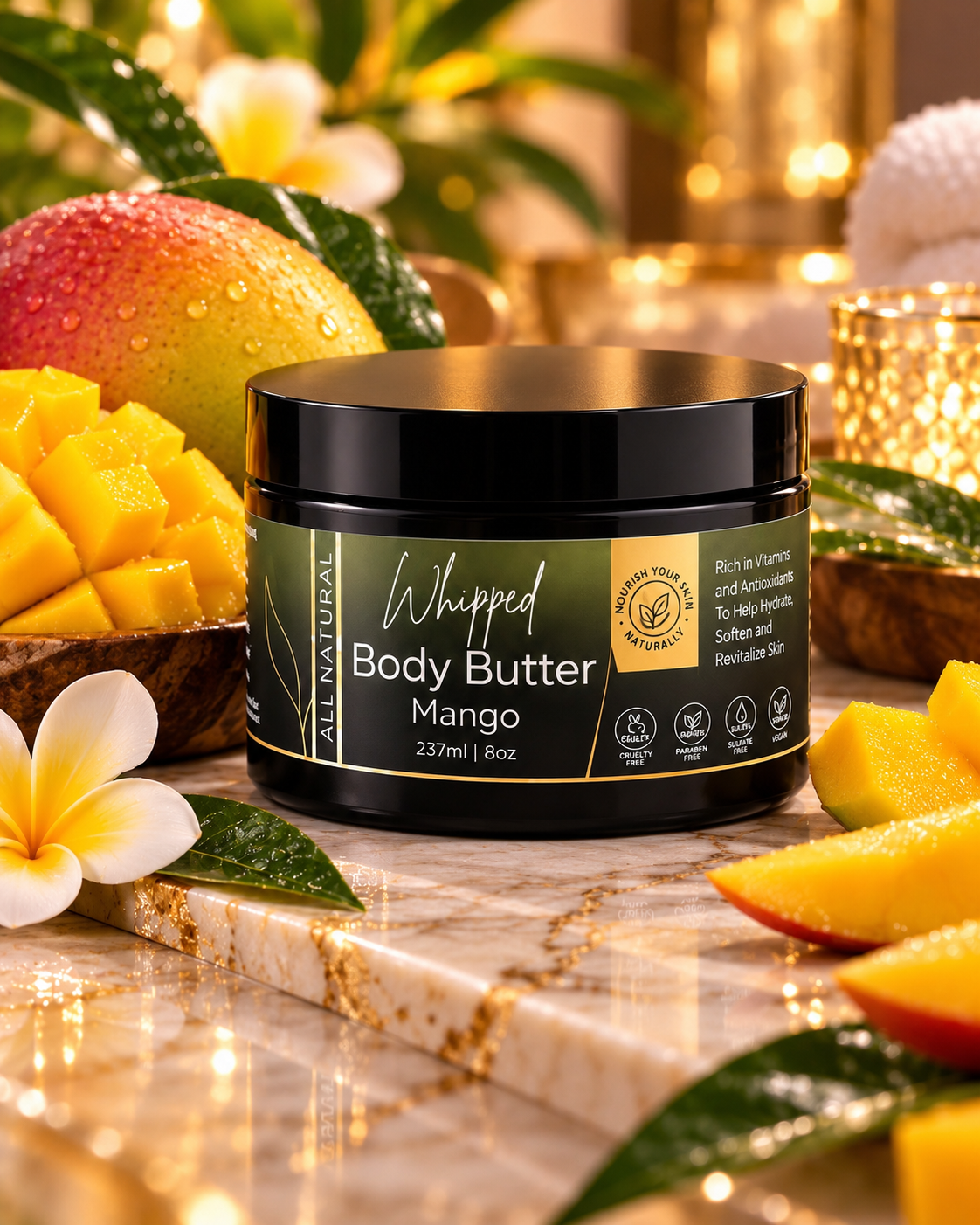 All Natural Whipped Body Butter – Mango (8 oz)
