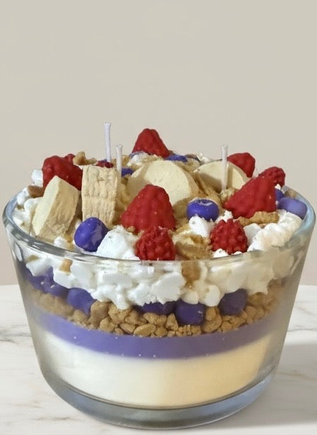 🫐 Blueberry Parfait Dessert Candle – 24oz, 3 Wick Soy Candle