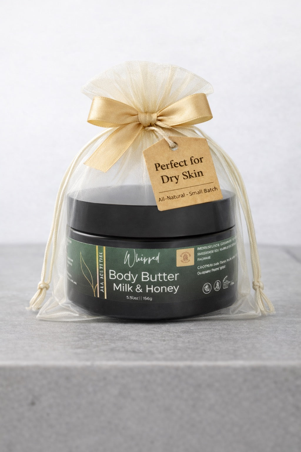 All Natural Whipped Body Butter – Milk & Honey (8 oz)